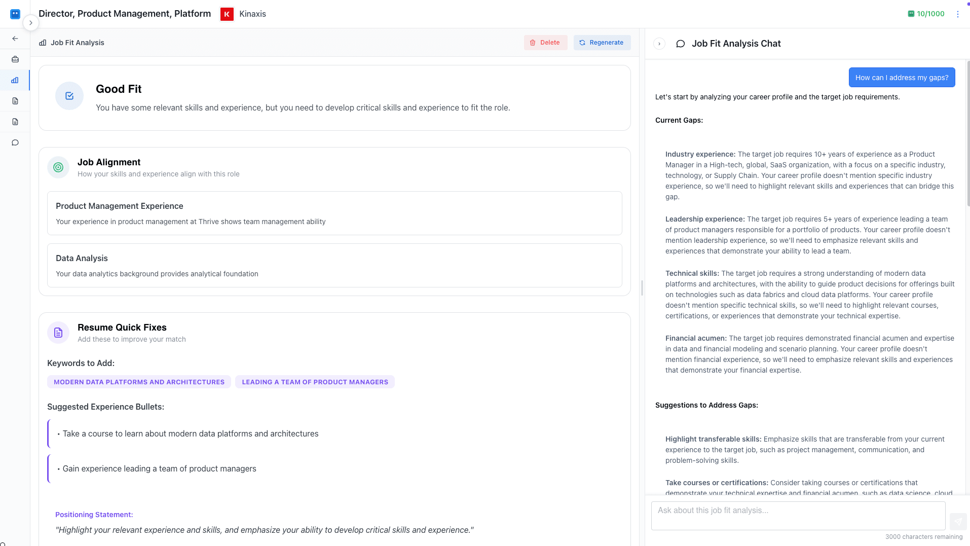 Job Fit Analysis — Career AI Bot