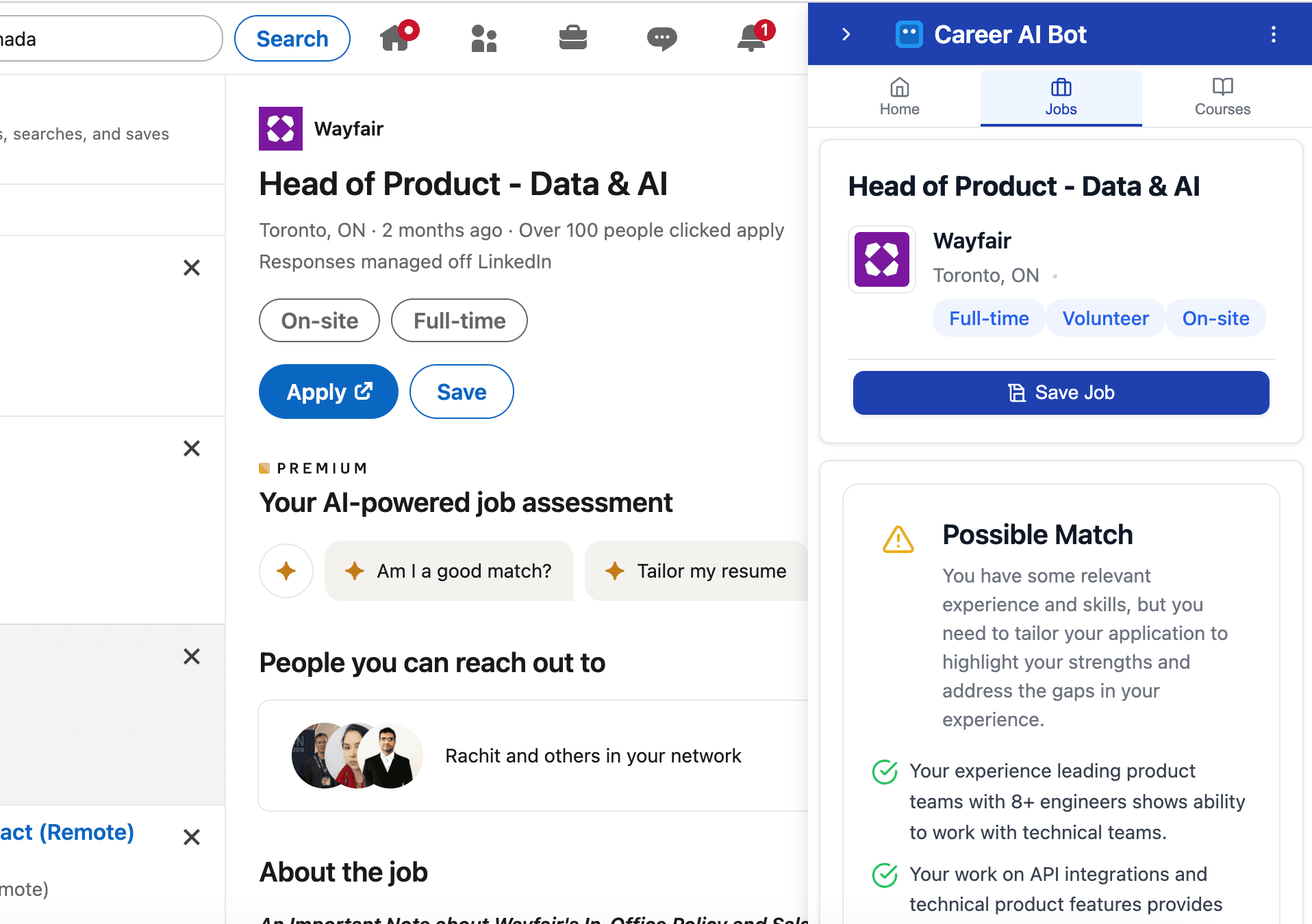 AI-powered job fit analysis